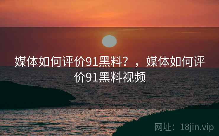 媒体如何评价91黑料？，媒体如何评价91黑料视频